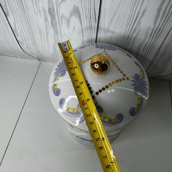 VERY RARE Lenox Carousel Horse Handpainted Porcelain Lidded Canister Cookie 1996 - Picture 8 of 8